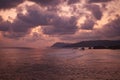 Massive Clouds, Reddish Sea, and Sunset Waves in Lombok\'s Majestic Serenity