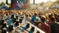 Massive Crowd of People at Music Festival Royalty Free Stock Photo