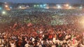Massive crowd support for cricket turned politician Imran Khan