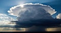 Massive cumulonimbus cloud formation with rain shaft underneath Royalty Free Stock Photo