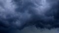 massive dark rain storm clouds bg for weather forecast - abstract 3D illustration Royalty Free Stock Photo