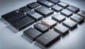 Massive Data Storage - Array of External Hard Drives Royalty Free Stock Photo