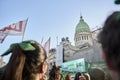 Massive demonstration defending the legal abortion, in Buenos Aires, Argentina