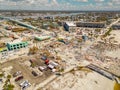 Massive destruction on Fort Myers Beach aftermath Hurricane Ian Royalty Free Stock Photo