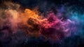 Massive eruptions of colorful dust and gas create a dramatic scene against the dark expanse of space