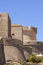 The massive fortress walls and fortified towers of Dubrovnik Royalty Free Stock Photo