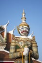 Massive giant Demon Guardian at the Eastern Gate of The Temple of Dawn, Bangkok