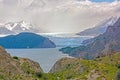 Massive Glacier Descending Out of the Mountain Mist