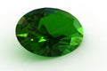 Massive Green Oval Emerald - Photorealistic Render Royalty Free Stock Photo