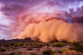 Massive haboob dust storm in the desert