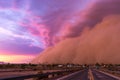 A massive haboob moves across the desert near Wellton, Arizona on July 9th, 2018. Royalty Free Stock Photo