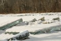 An Ice Jam on the Housatonic River Royalty Free Stock Photo