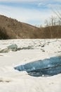 An Ice Jam on the Housatonic River Royalty Free Stock Photo