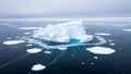 Large Iceberg Floating in Arctic Ocean. Royalty Free Stock Photo