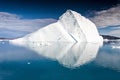 Massive iceberg floating near Eqi Glacier in Greenland