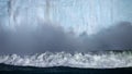 massive icefalls make the hidden ice is surging upwards generates a tidal wave