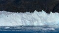 massive icefalls make the hidden ice is surging upwards generates a tidal wave