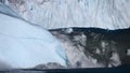 massive icefalls make the hidden ice is surging upwards generates a tidal wave
