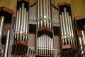 Massive and impressive Church organ instrument in National Ecumenical Centre in Abuja, Nigeria Royalty Free Stock Photo