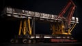 A massive industrial crane hoisting a heavy load Hyper-re created with generative AI