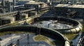 Massive Industrial Giant Wastewater Treatment Royalty Free Stock Photo