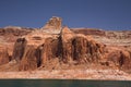 Massive Lake Powell Cliffs and Mittens Royalty Free Stock Photo