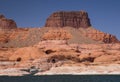 Massive Lake Powell Cliffs and Mittens Royalty Free Stock Photo