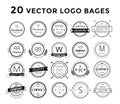 Massive logo set bundle vector Royalty Free Stock Photo