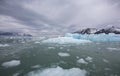 Seascape near massive monaco glacier Royalty Free Stock Photo