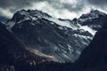 Massive Mountain in automn. Sertig, Switzerland