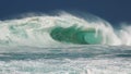 Massive north shore hawaiian barrel Royalty Free Stock Photo