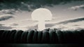 Black and white film look nuclear bomb test