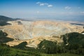 Massive open pit mine Royalty Free Stock Photo