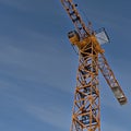 massive orange crane Royalty Free Stock Photo