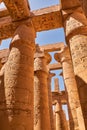 Pillars of the Karnak temple in Luxor, Egypt Royalty Free Stock Photo