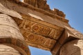 Pillars of the Karnak temple in Luxor, Egypt Royalty Free Stock Photo