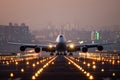 Massive Plane Takes Off At Busy Urban Airport