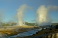 Morning Steam above Grand Prismatic Royalty Free Stock Photo