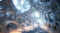 Massive Quantum Foam Stabilization Array Assembly Depicting Futuristic High Tech Machinery and Innovation