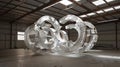 Massive Quantum Foam Stabilization Array in Futuristic Assembly