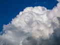 Massive rain cloud, Cumulus congestus, in the blue sky Royalty Free Stock Photo