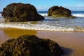 Massive rocks on beach at Port Macquarie Australia