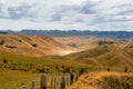 Massive rural remote agricultural settlement and ranch on the hills and valley