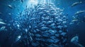 The Massive School of Fish.AI generated image Royalty Free Stock Photo