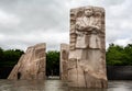 Massive statue of Martin Luther King Jr in The Martin Luther King Memorial in Washington DC, USA