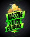 Massive stock clearance poster mockup Royalty Free Stock Photo