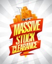 Massive stock clearance poster mockup Royalty Free Stock Photo