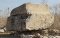 Persian Era Stone Column Base at Tel Lachish in Israel