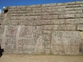 Massive stones set into a wall, Machu Picchu Peruvian Andes, South America