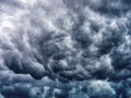 The Massive storm clouds, then torrential rain started Montenegro Royalty Free Stock Photo